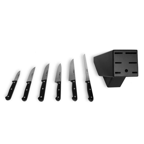 Curel 7-Pc Knife Block Set - POM Handle
