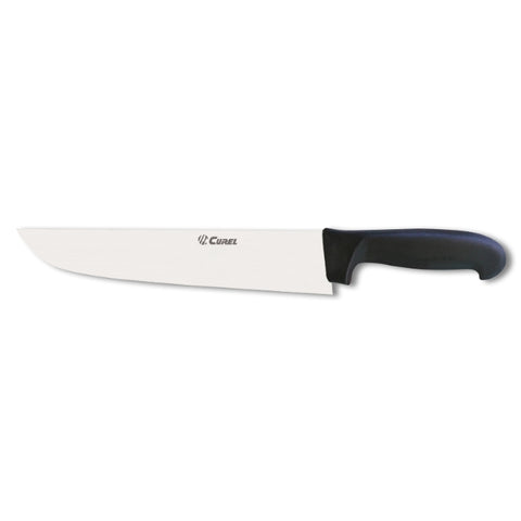 Curel 9-5/8" Butcher Knife - Black PP Handle