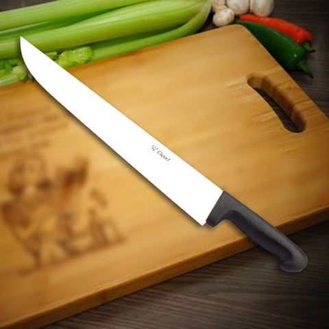 Curel 13-3/4" Butcher Knife - Black PP Handle