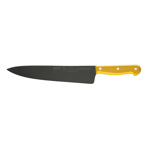 Nicul Master 9-3/4" Chef's Knife - Titanium Blade - POM Handle
