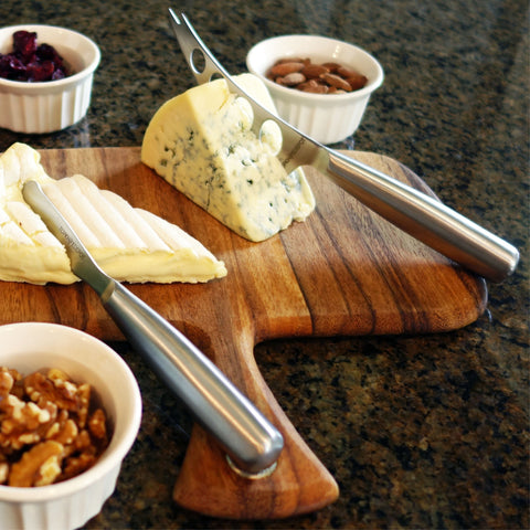 TopKnife 2-Pc Soft Cheese Knife Set - Magnetic Box Included