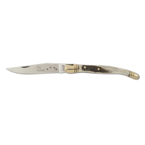 Laguiole 4-3/4" Folding Steak Knife - Bull Horn Handle