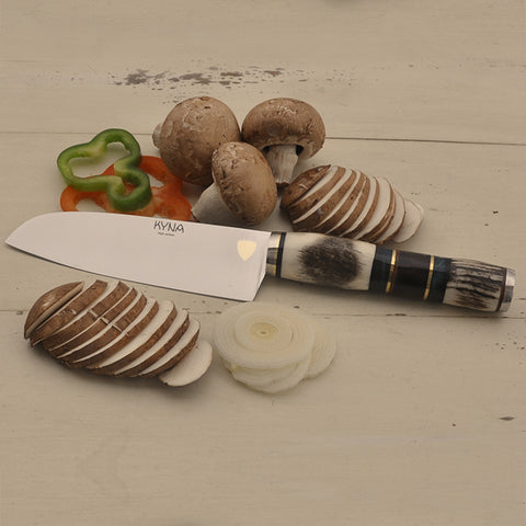 KYNA 5-1/2" Medium Santoku Knife - Deer Stag Horn Handle