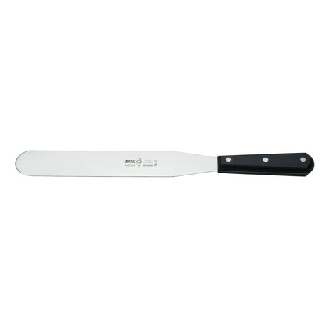 Nicul 10-1/4" Rounded Stainless Steel Spatula - POM Handle