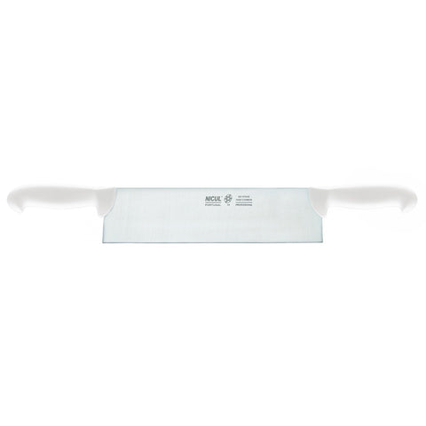 Nicul Prochef 11-3/4" Cheese Knife - Two White PP Handles
