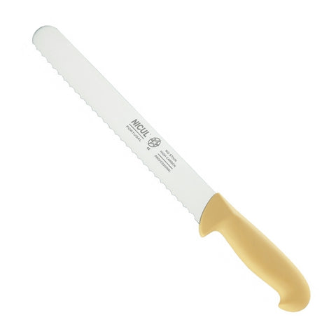 Nicul Probig 9-3/4" Serrated Bread Knife - Beige PP Handle