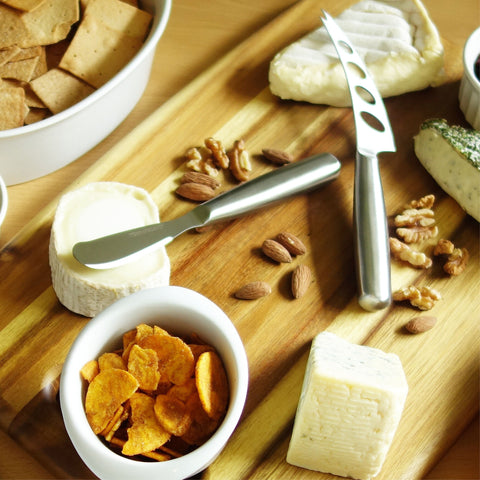 TopKnife 2-Pc Soft Cheese Knife Set - Magnetic Box Included